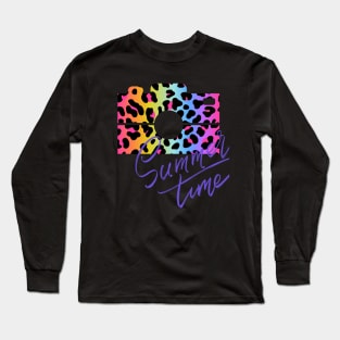 camera leopard print summer Long Sleeve T-Shirt